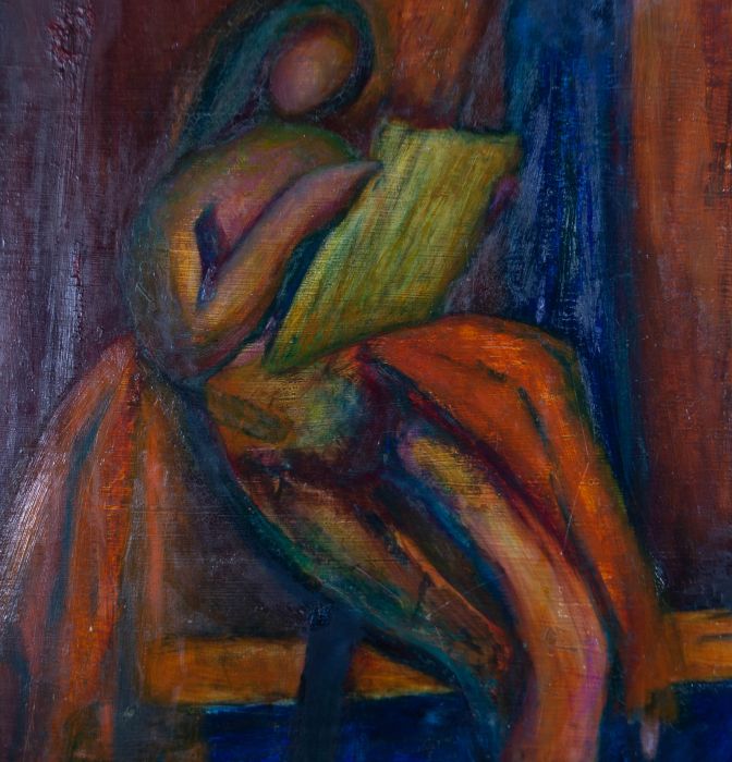 E.W.P. - 20th Century Oil, A Woman Reading