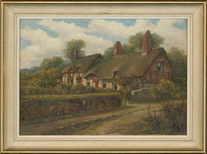 Hugh Church - 19th Century Oil, Country Cottage