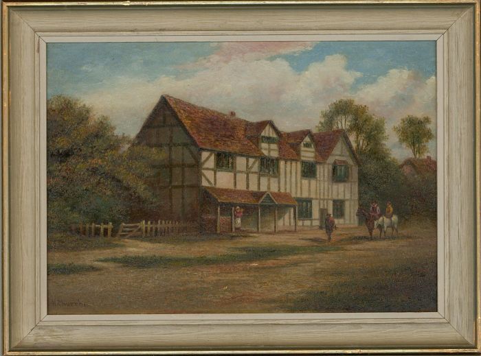 Hugh Church - Signed & Framed 19th Century Oil, Early Summer Farmhouse