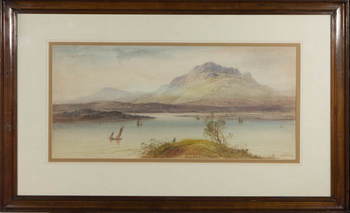 William Henry Earp  - Signed & Framed 19th Century Watercolour, Mountain