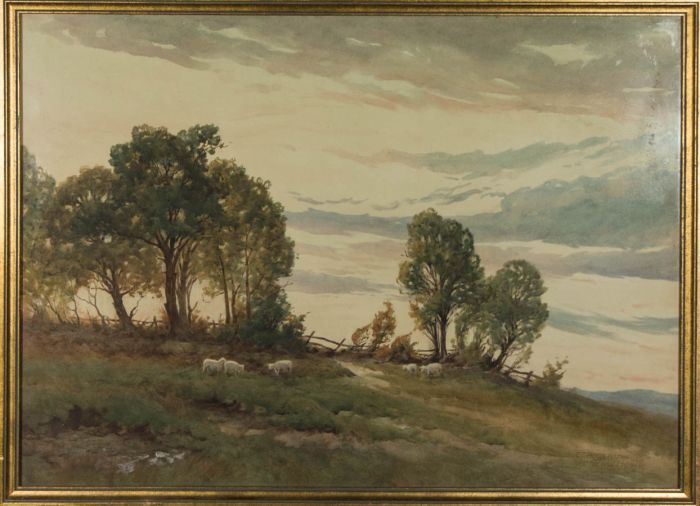 Edwin C. Pascoe Holman (1866-1954) - 19th Century Watercolour, Top O' The Hill