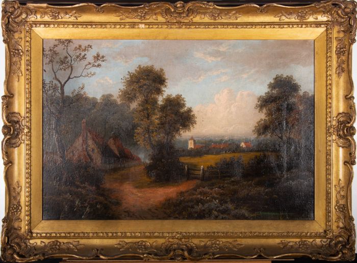 Framed Late 19th Century Oil - Rural Landscape