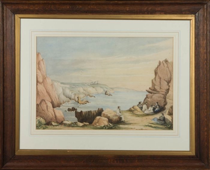 Mid 19th Century Watercolour - Seaside Evening