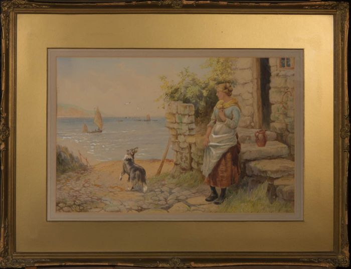H. Drummond - Signed & Framed 19th Century Watercolour, Fishing Boat