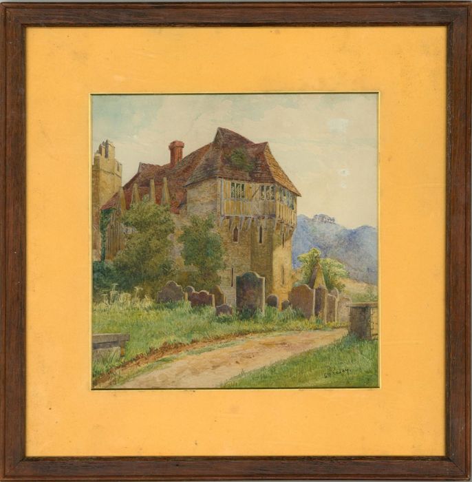 Evelyn Leslie Redgrave (1849-1932) - 1889 Watercolour, Stokesay Castle