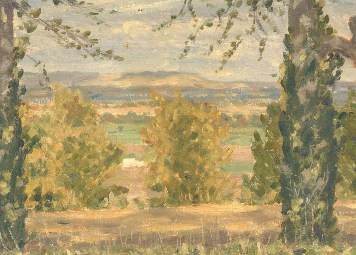 Impressionist 20th Century Oil - Autumn Landscape, Pewsey