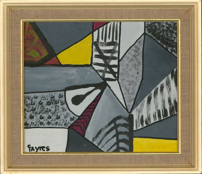 Fayres - 20th Century Acrylic, Yellow and Grey
