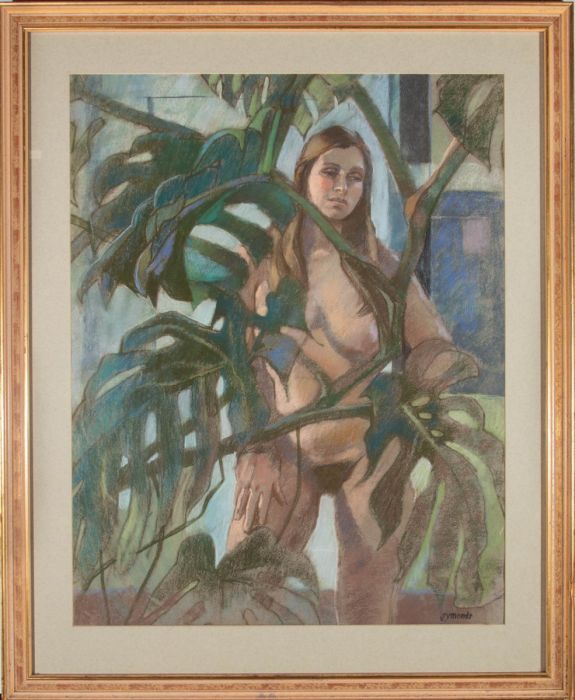 Ken Symonds (1927-2010) - Framed Mid 20th Century Pastel, Standing Nude.