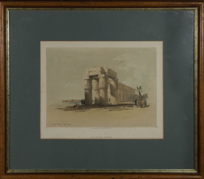Louis Haghe After David Roberts - C.1890 Lithograph, At Luxor: Thebes