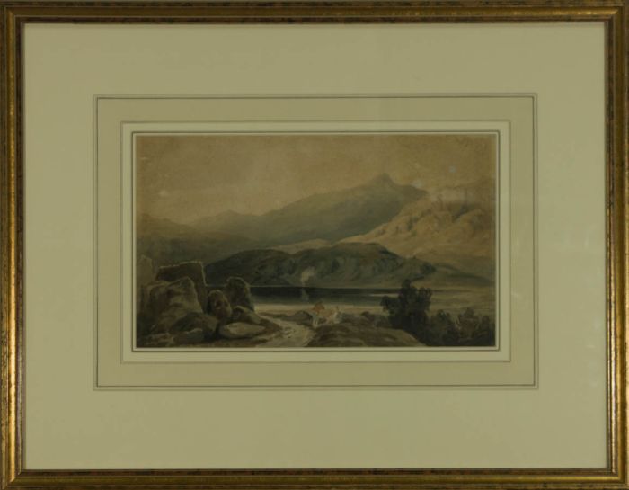 Attrib. Joseph Barber (1757-1811) - 18th Century Watercolour, A Mountain Lake