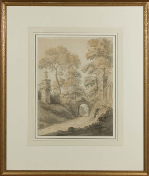 18th Century Watercolour - Archway In The Woods