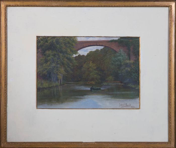 Francis Cecil Boult (fl.1877-1895) - 1884 Oil, Arch Bridge