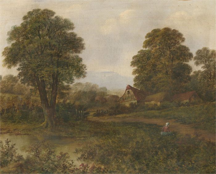 Goodwin - Late 19th Century Oil, Rural Pond