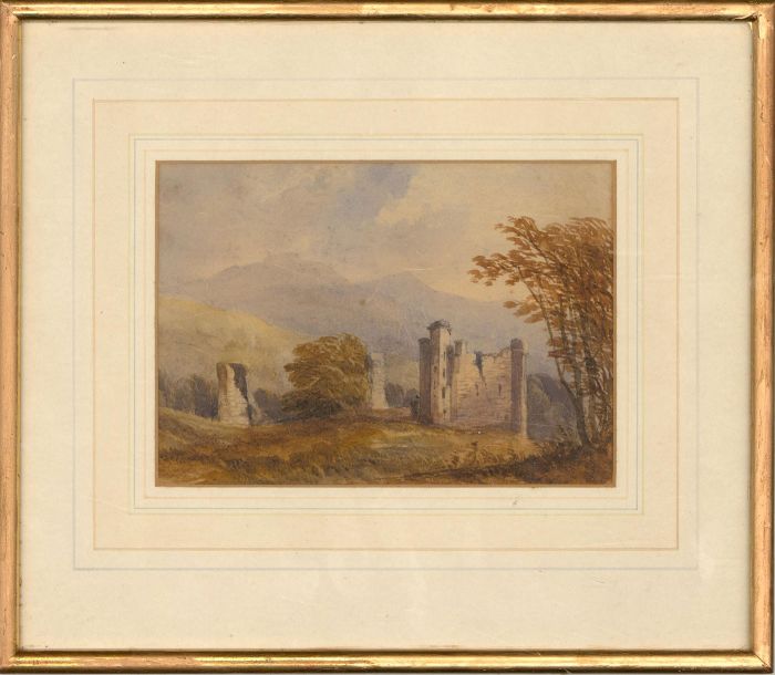 Framed Mid 19th Century Watercolour - Castle Ruins
