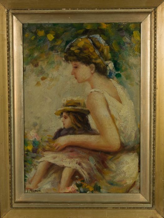 David Fulton (1848-1930) - Signed & Framed Late 19th Century Oil, Nieces