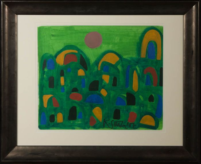 Keren Souza - 2007 Oil, Abstracted Cityscape