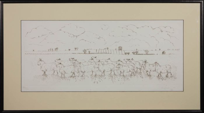 Ryder - Signed & Framed 1991 Etching, Breezy Landscape