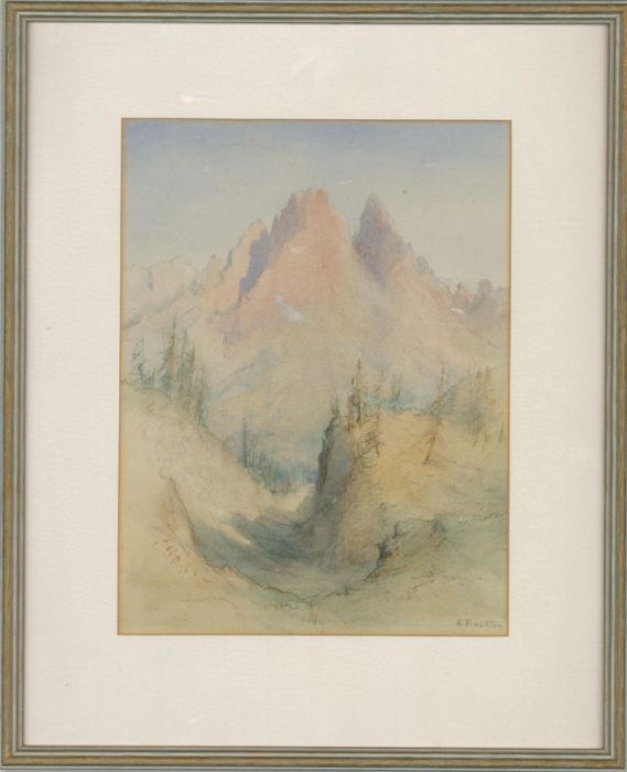Eveleen Buckton  (1875-1955) - Signed 19th Century Watercolour, Mountain Range