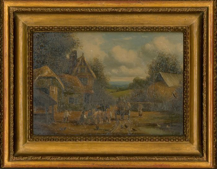 Framed 19th Century Oil - Summer Farm