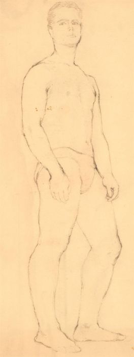 20th Century Graphite Drawing - Pair of Life Drawings