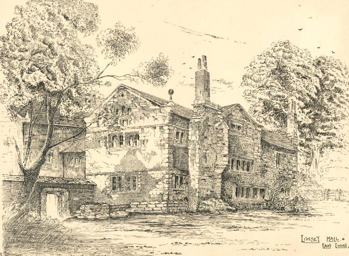 E.J.L - Early 20th Century Pen and Ink Drawing, Livesey Hall East Front