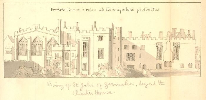 19th Century Pen and Ink Drawing - Priory of St John of Jerusalem