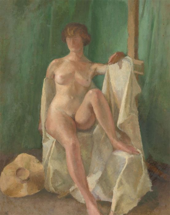 Early 20th Century Oil - Study of a Female Nude