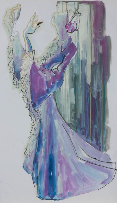 Mircea Marosin (1921-2007) - Contemporary Acrylic, The Technicolor Woman