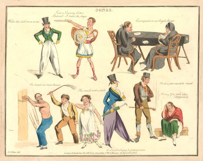 Henry Thomas Alken (1785-1851) - Early 19th Century Etching, Popular Songs XI