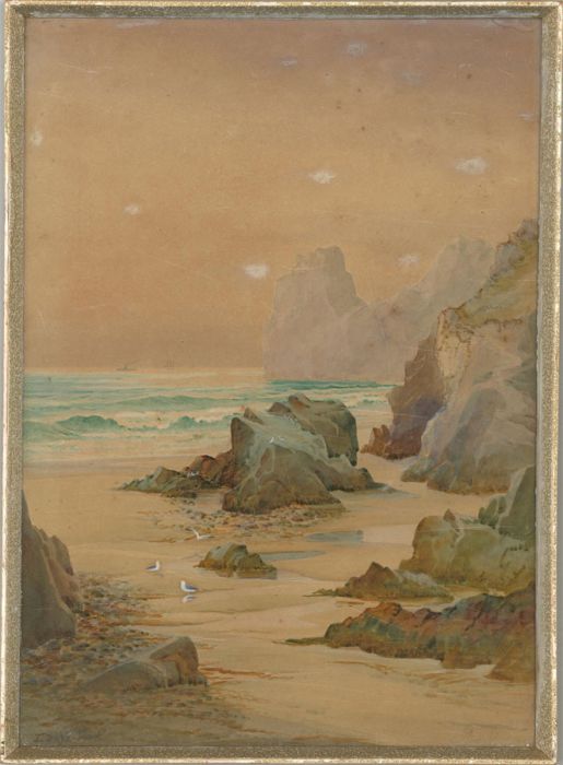 Tracey Dyke Hart (1871-1931) - Signed & Framed c.1900 Watercolour, Seascape