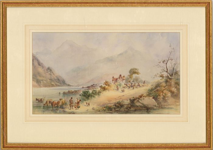 James W. Ferguson  (fl.1915-1963) - Signed & Framed Early 20th Century Watercolour, Down by the Water