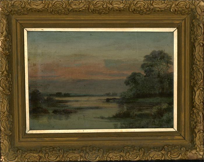 Rose Williams - Early 20th Century Oil, Sunset Over Marshlands
