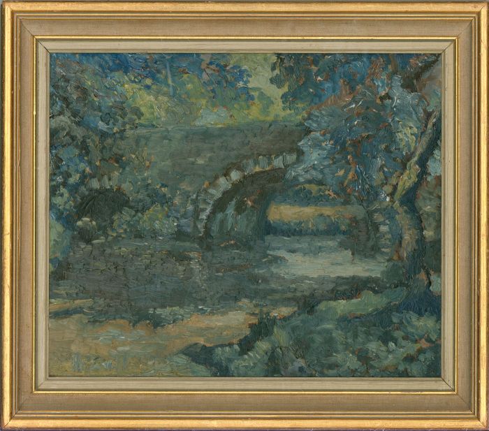 Joanna Howell - Impressionist 1970 Oil, Respryn Bridge, Cornwall
