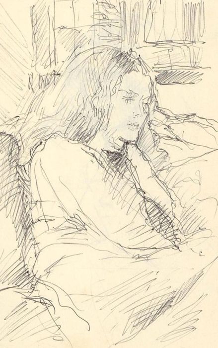 Maurice Feild (1905-1988) - Early 20th Century Pen and Ink Drawing, Three Life Drawings