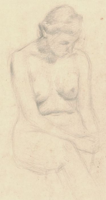 Maurice Feild (1905-1988) - Early 20th Century Graphite Drawing, Female Nude
