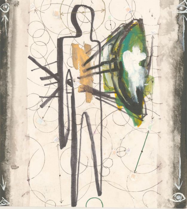 Mircea Marosin (1921-2007) - 20th Century Pen and Ink Drawing, Abstract Figure