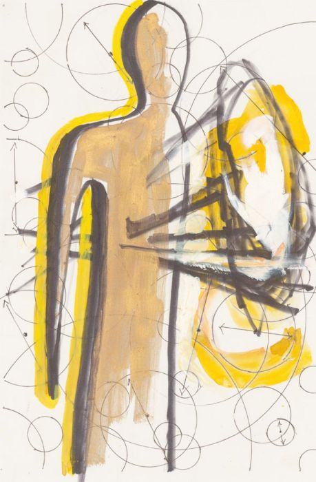 Mircea Marosin (1921-2007) - 20th Century Oil, Golden Figure