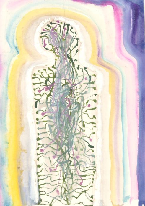 Mircea Marosin (1921-2007) - 20th Century Watercolour, Entwined Figure