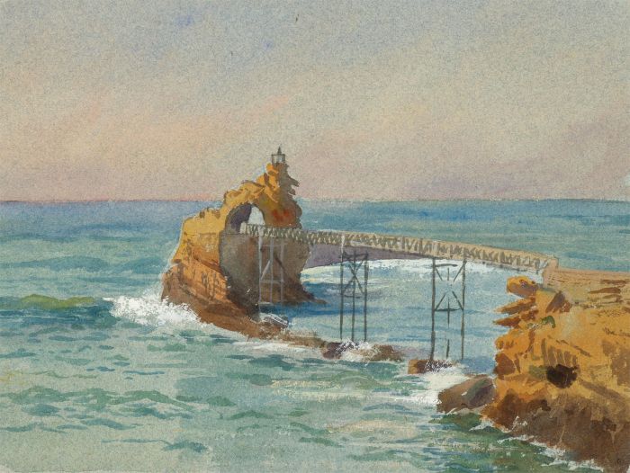 1892 Watercolour - View of the Cliffs