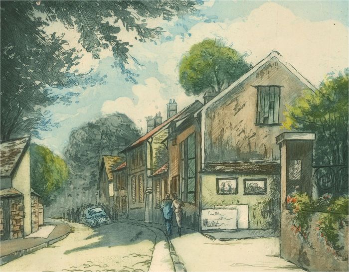 Lucien Veder (1902–1978) - Mid 20th Century Etching, The Studio Of Jean Millet