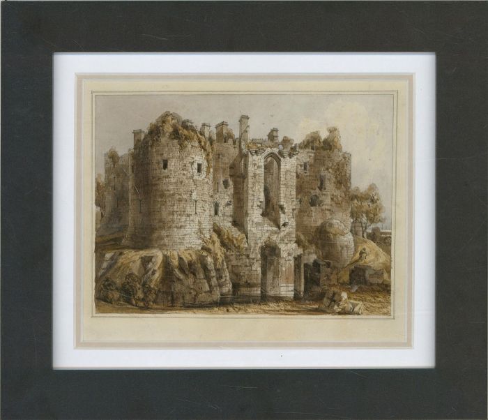 Robert William Billings (1812-1874) - Watercolour, Dirleton Castle