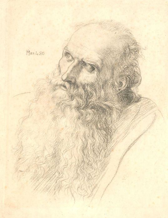 1882 Soft-Ground Etching - Portrait of St John for St Paul's Dome