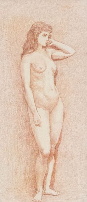Attrib. George Hodgson (1847-1921) - Early 20th Century Sanguine, Nude