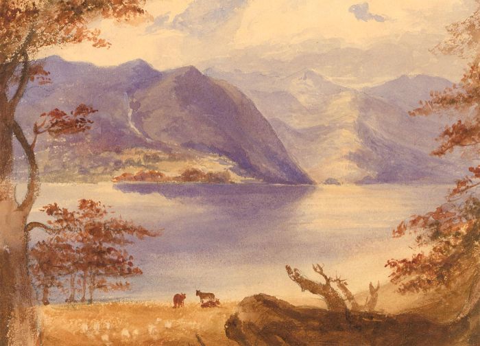 Late 19th Century Watercolour - Cloudy Skies Over the Loch
