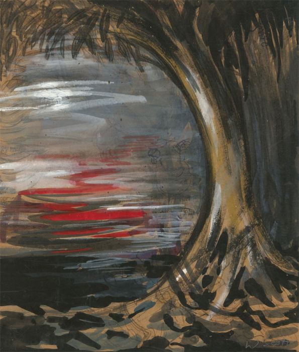 Mircea Marosin (1921-2007) - 20th Century Gouache, The Tunnel