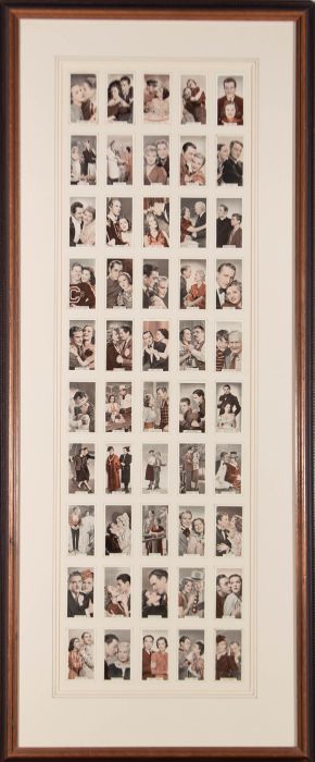 Framed c.1939 Tobacco Cards - Film Favourites