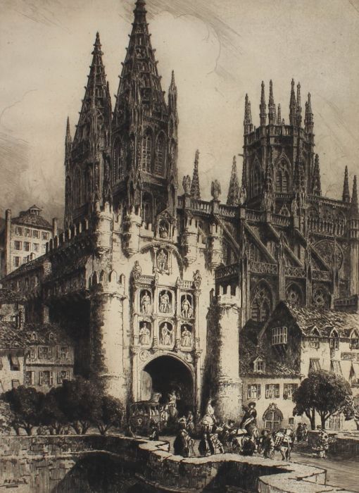Andrew Fairbairn Affleck (1869-1935)  - 1916 Etching, Arco de Santa Maria