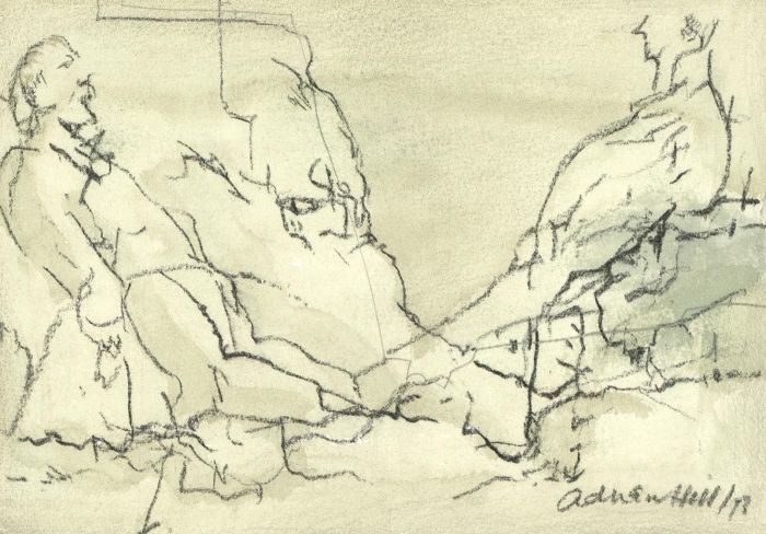 Adrian Hill PROI RBA (1895-1977) - 1975 Charcoal Drawing, The World's Comin To