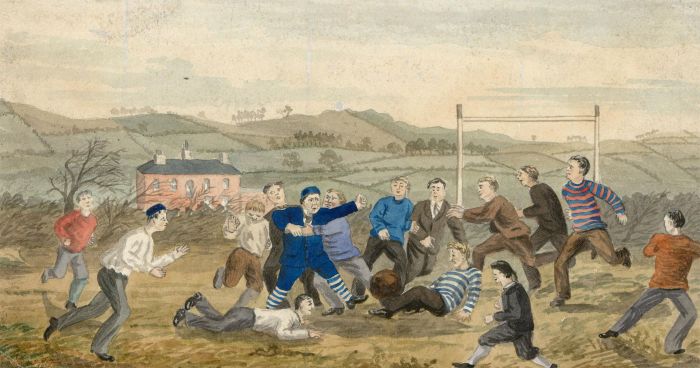 Late 19th Century Watercolour - The Football Match