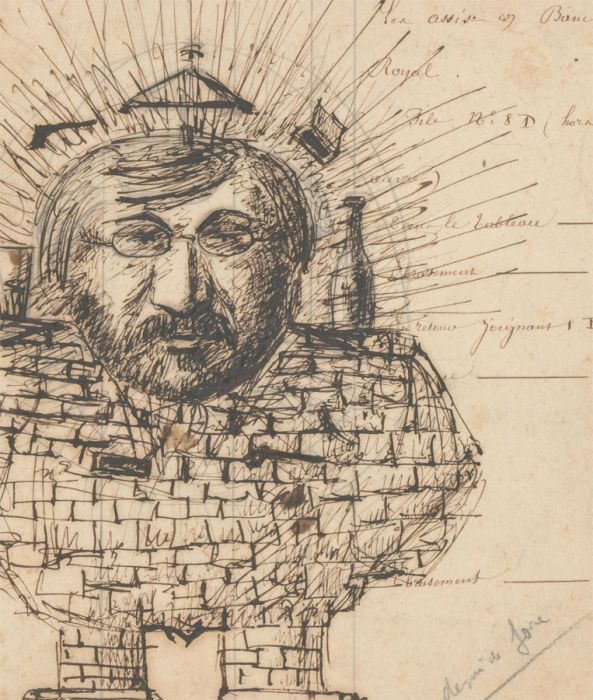 Late 19th Century Pen and Ink Drawing - Caricature of a Gentleman